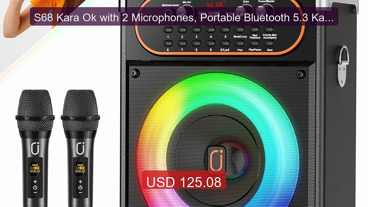 S68 Kara Ok with 2 Microphones, Portable Bluetooth 5.3 Kara O... -- Amazing Value 2026 | Must Have!