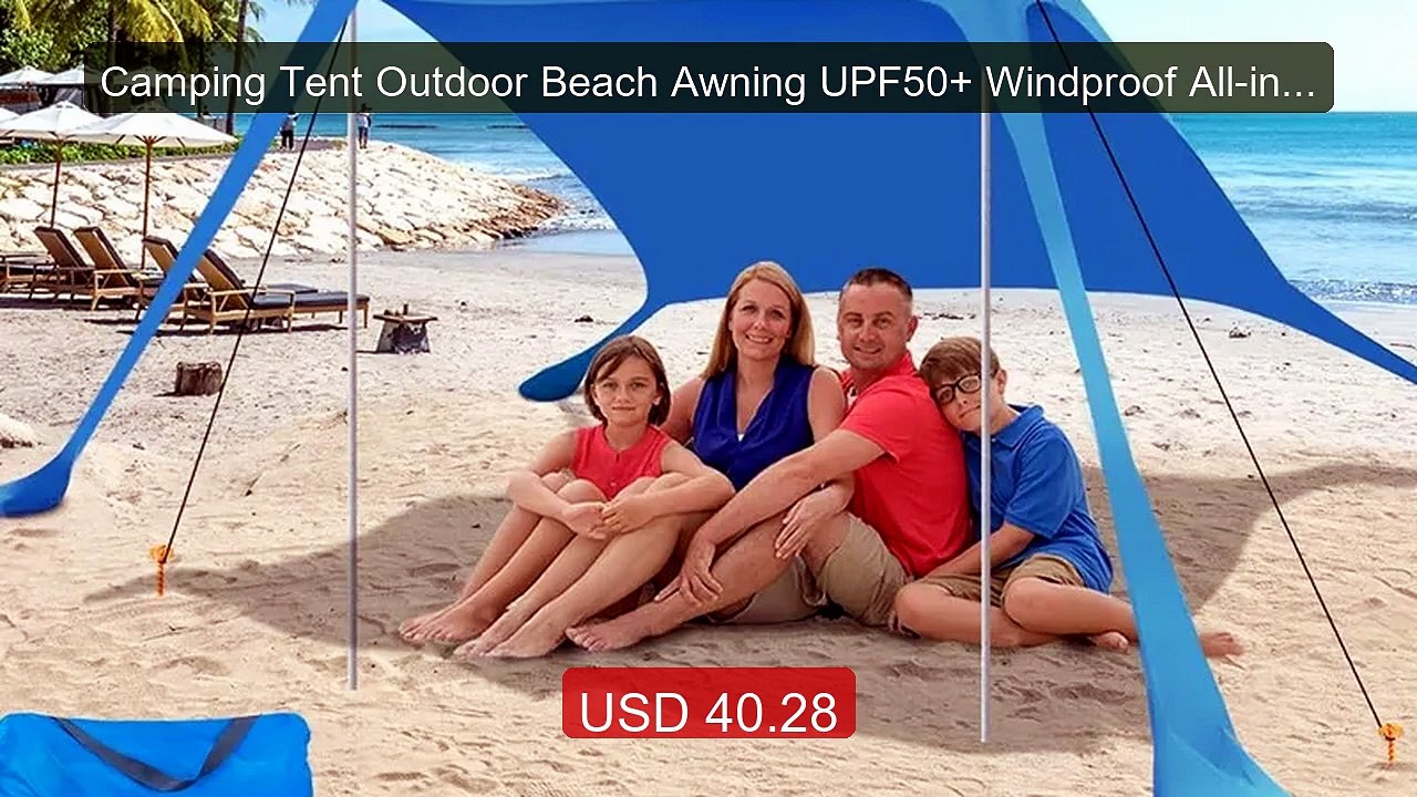 Camping Tent Outdoor Beach Awning UPF50+ Windproof All-in-One Beach... -- Top Rated 2026 | Buy Now!