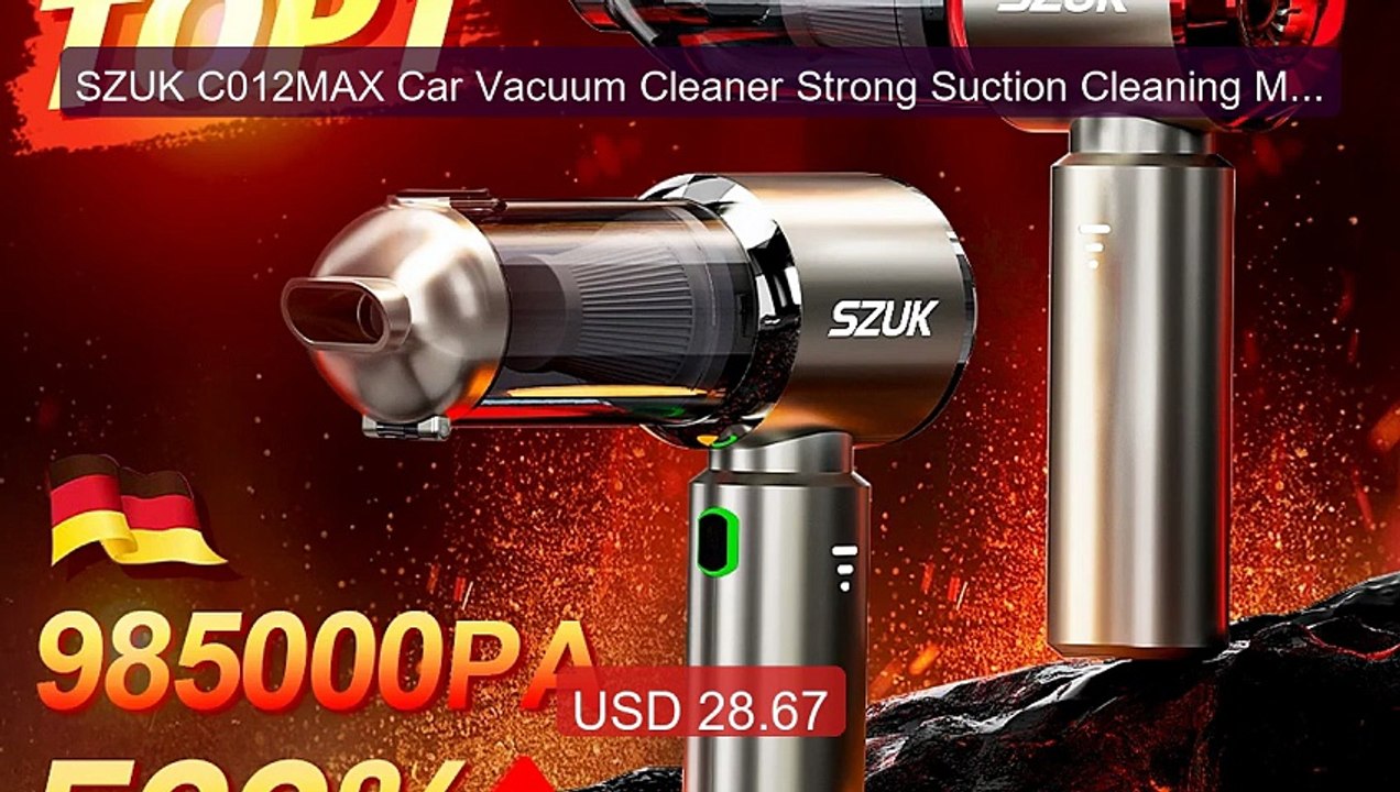 SZUK C012MAX Car Vacuum Cleaner Strong Suction Cleaning Mini M... -- Best Buy 2026 | Great Quality!