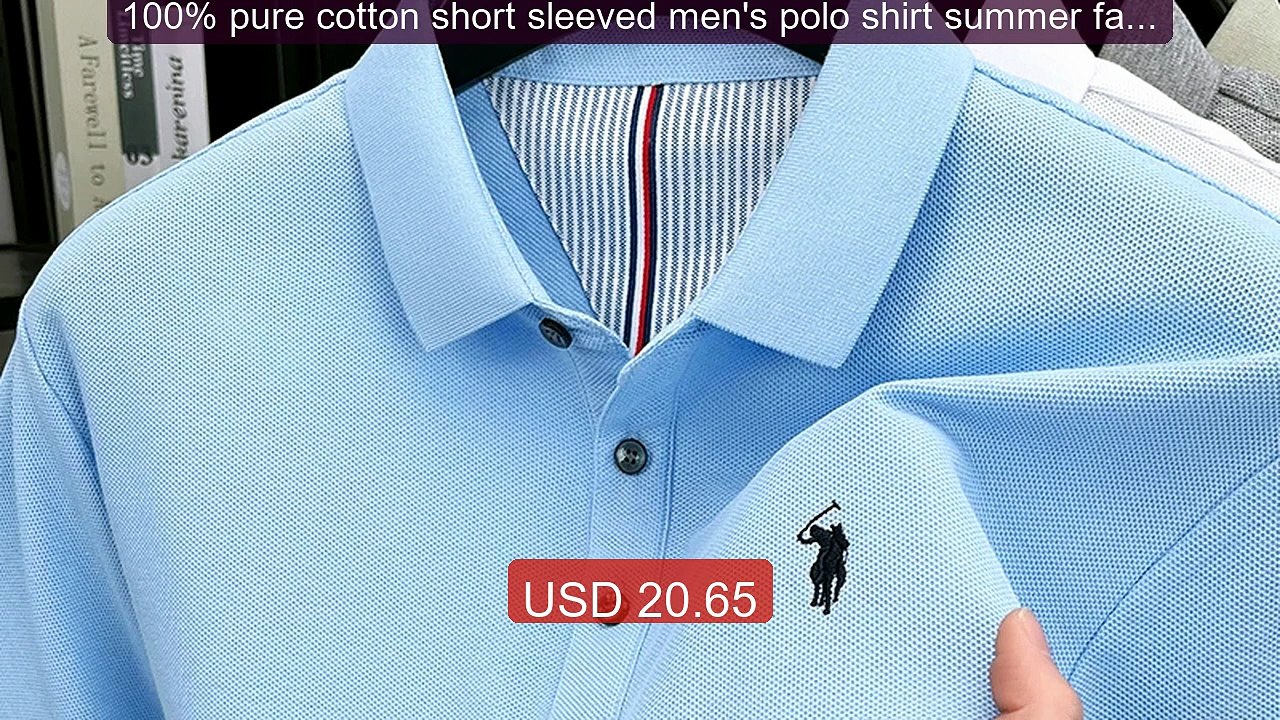 100% pure cotton short sleeved men's polo shirt summer fashion... -- Hot Deal 2026 | Limited Offer!