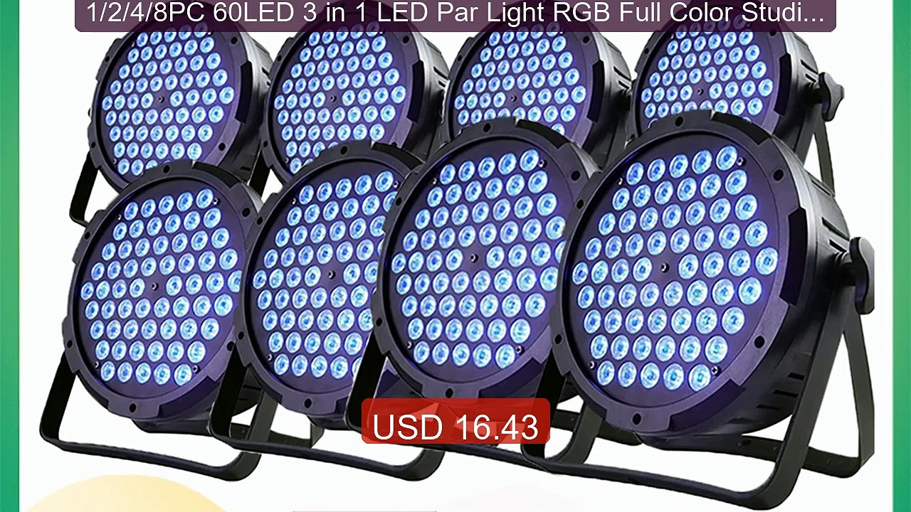 1/2/4/8PC 60LED 3 in 1 LED Par Light RGB Full Color Studio Club DJ... -- Best Deal 2026 | Shop Now!