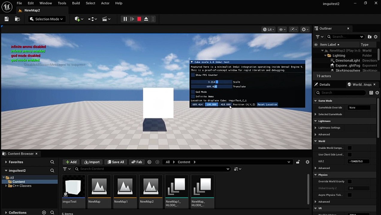 Imgui Test with Unreal engine