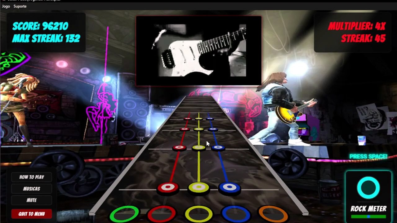 GuitarPulse meu Guitar Hero Clone (Feito com IA)