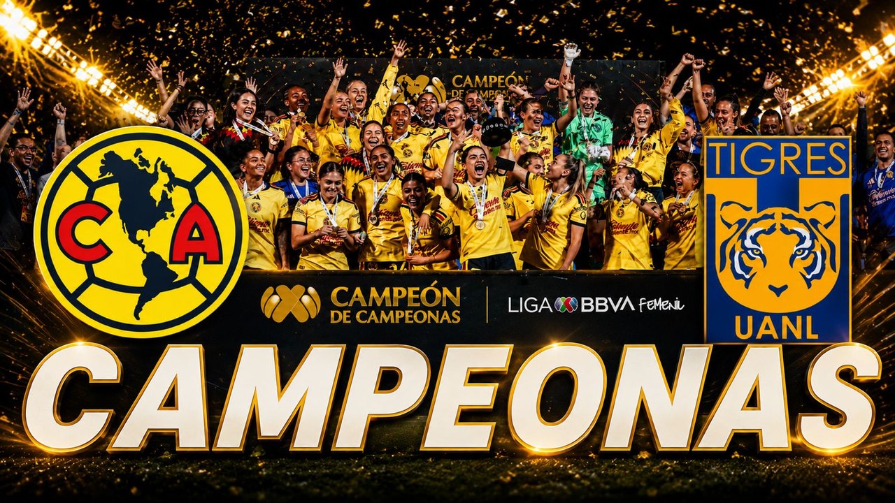América Femenil levanta el trofeo tras conseguir el Campeón de Campeonas 2026
