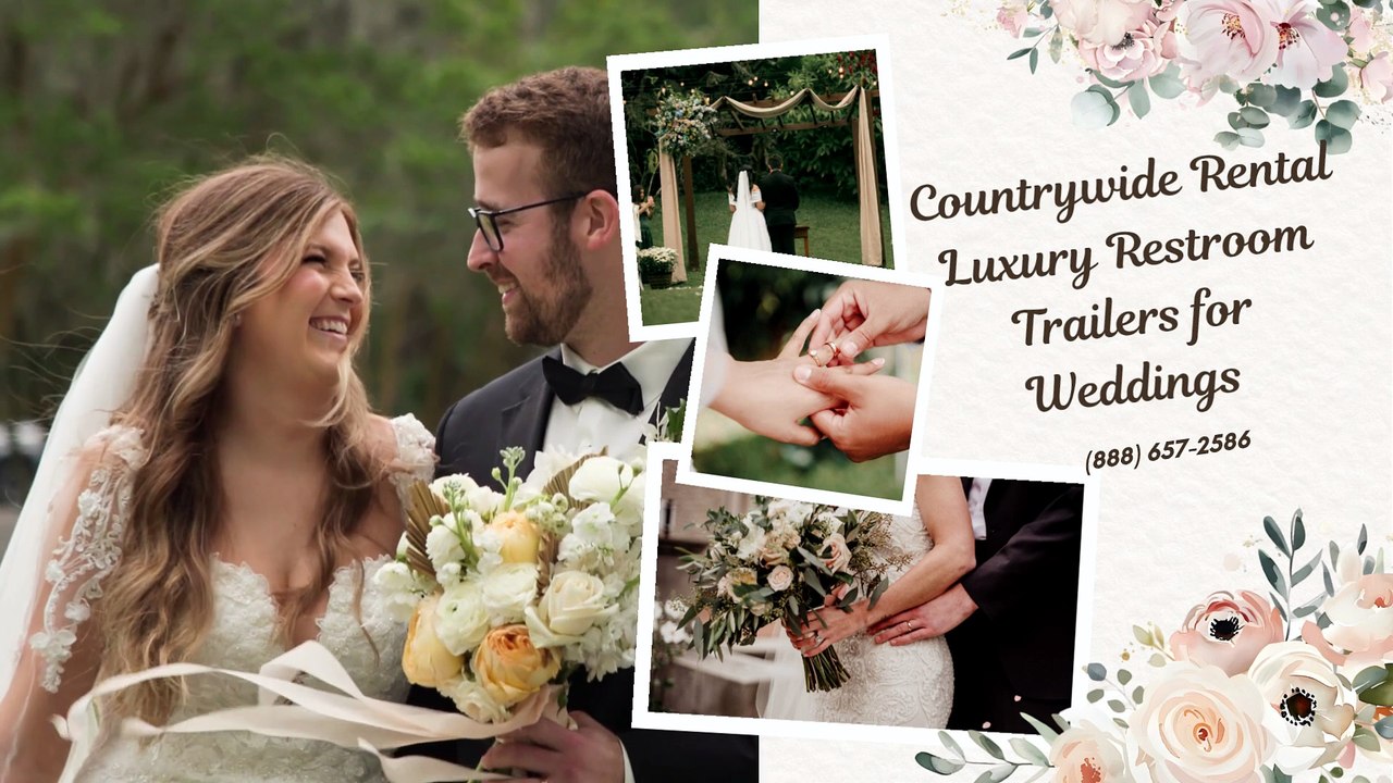 Countrywide Rental Luxury Restroom Trailers for Weddings