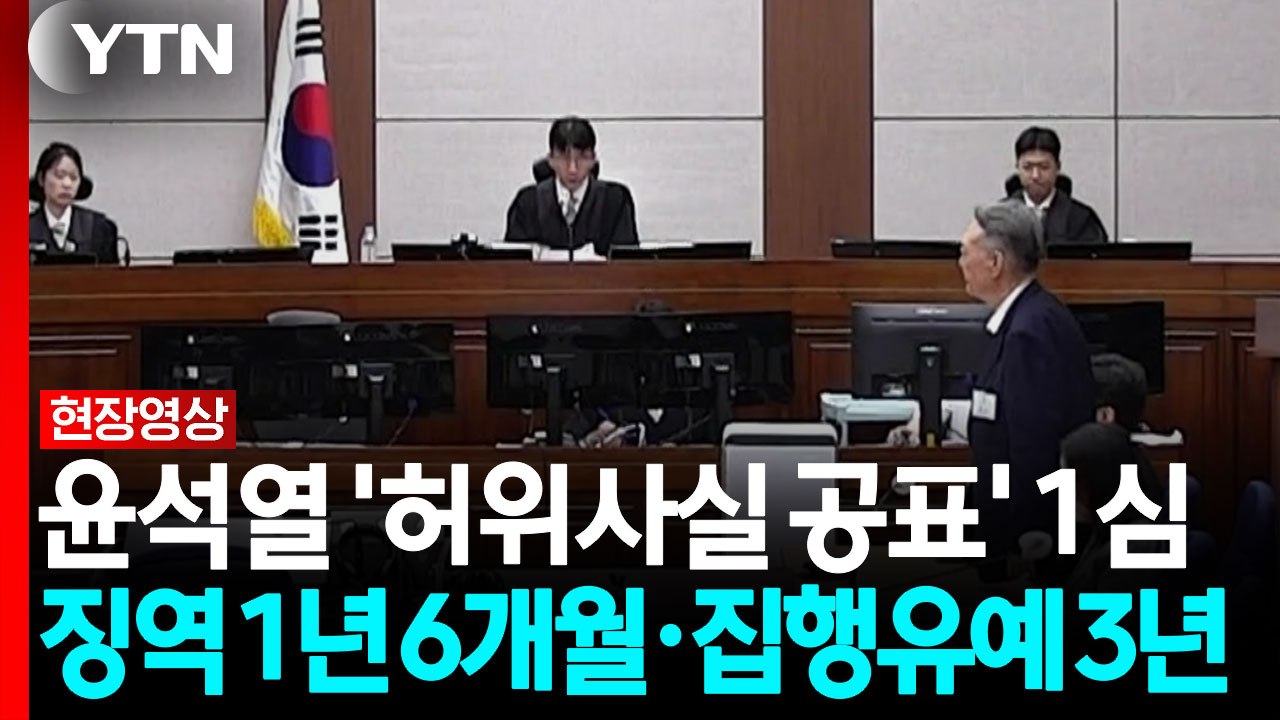 재판부, 윤석열 양형 이유 설명..."자신에 유리하게 허위사실 공표" [현장영상+]  / YTN