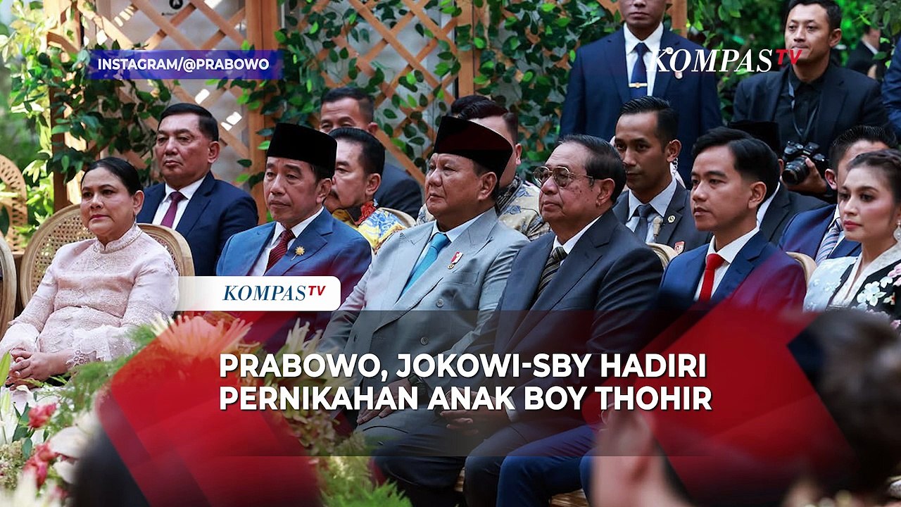 Saat Presiden Prabowo, Jokowi-SBY Duduk Bersebelahan Hadiri Pernikahan Anak Boy Thohir