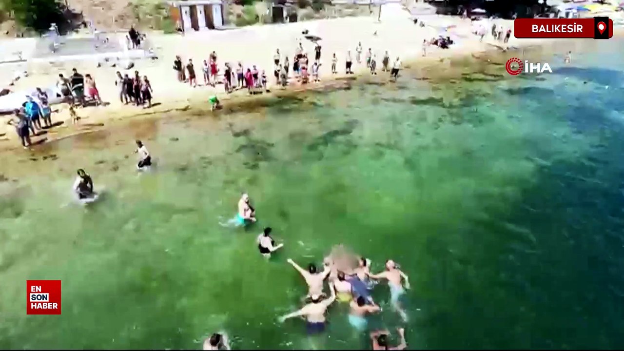 Balıkesir'in Erdek ilçesinde boğulma tehlikesi geçiren vatandaş kurtarıldı