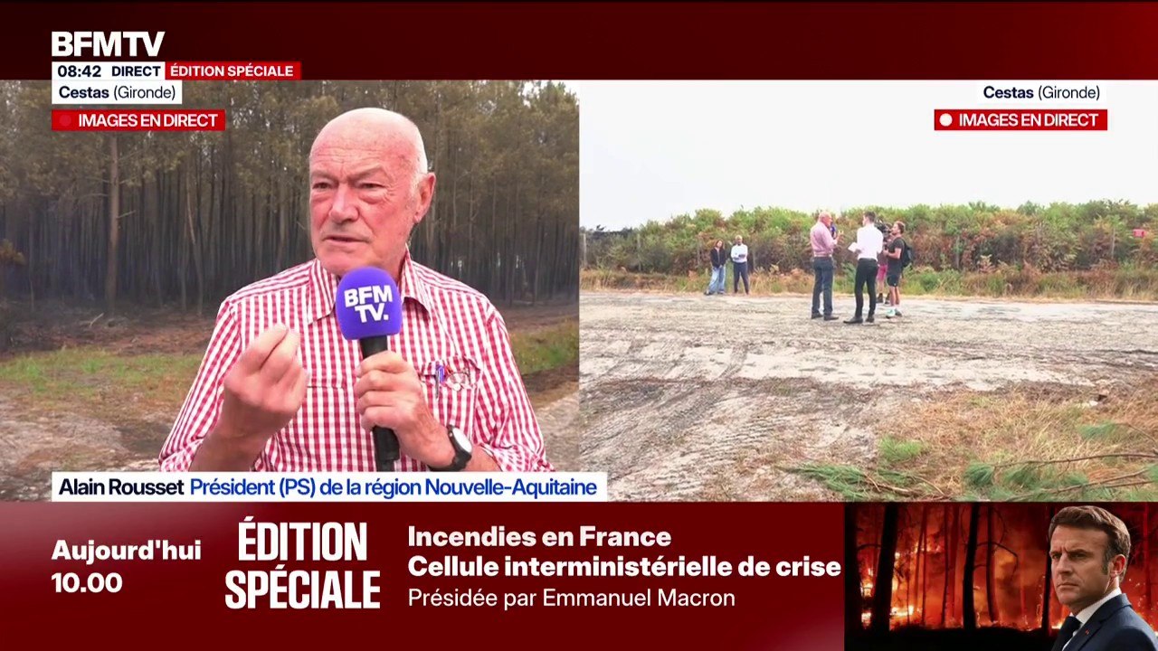 "Cette solidarité, c'est fabuleux", confie Alain Rousset, président de la région Nouvelle-Aquitaine