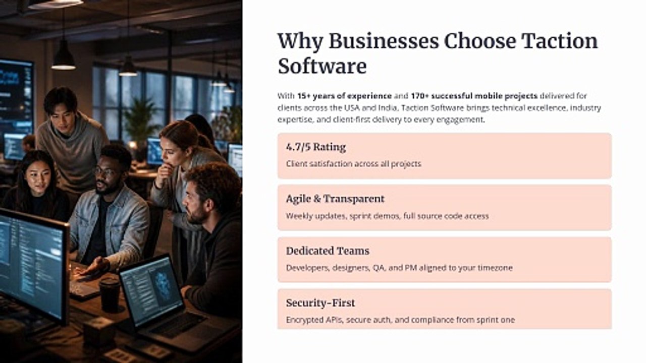 Custom Mobile App Development Services for Scalable Business Growth - Taction Software