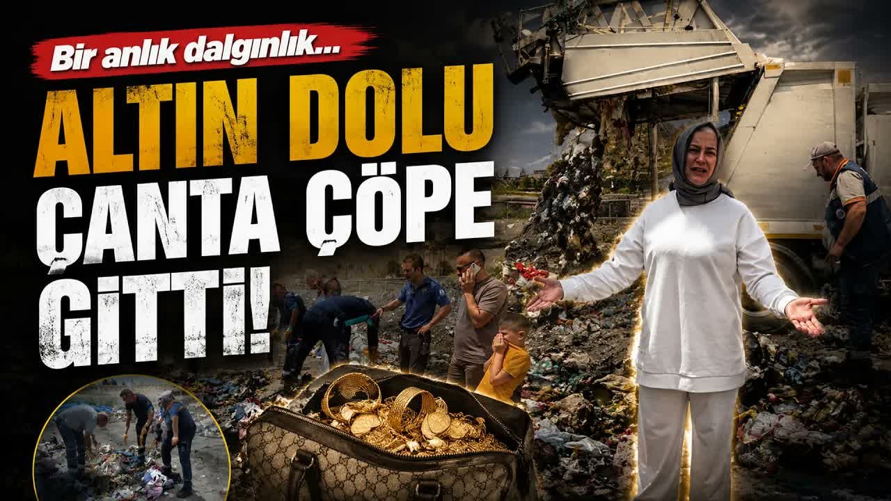 Altın Dolu Çanta Çöp Sanılınca Ortalık Karıştı, Polis ve Belediye Edipler Seferber Oldu