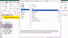 How to Remove Date Format in Excel Cell