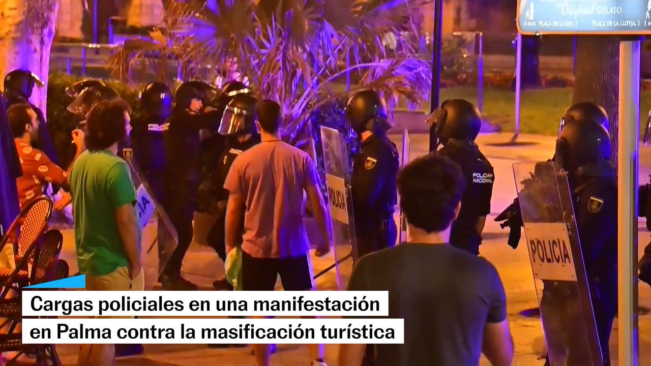Imágenes de las cargas policiales en una manifestación en Palma