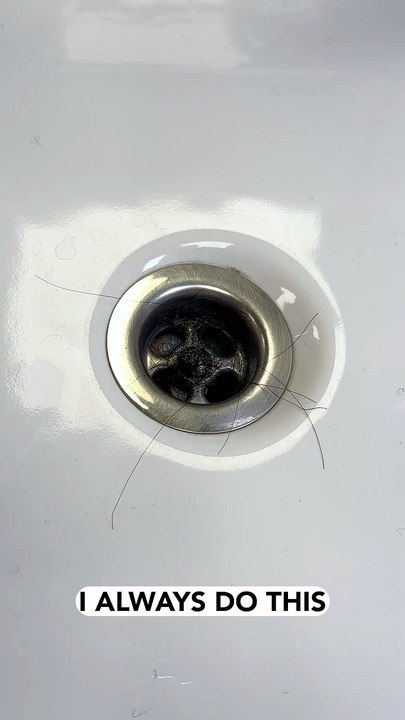 Effective technique for removing hair from drains👌