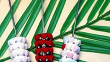 Beadable Clay Pens with Plump Hearts and Rhinestones, Neon, Multi-Color