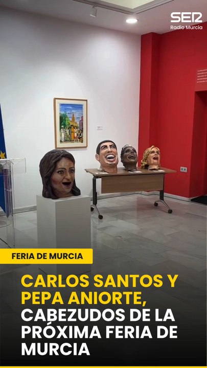 Carlos Santos y Pepa Aniorte, cabezudos de la próxima Feria de Murcia