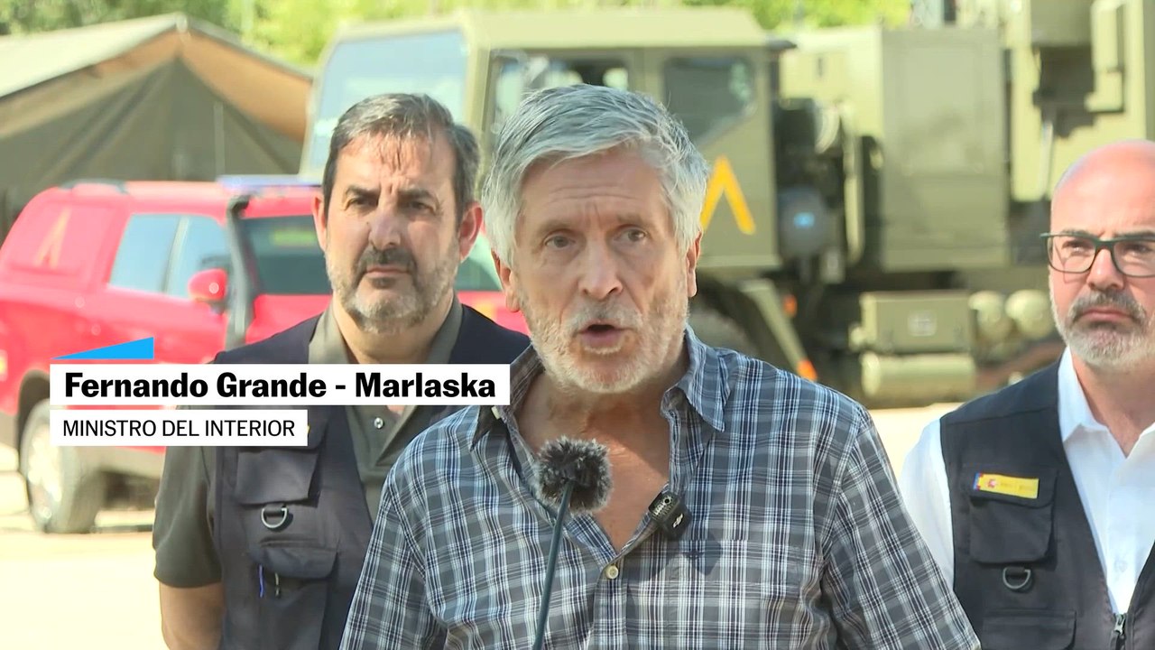 Marlaska: "Las condiciones climatológicas no nos ayudan nada"