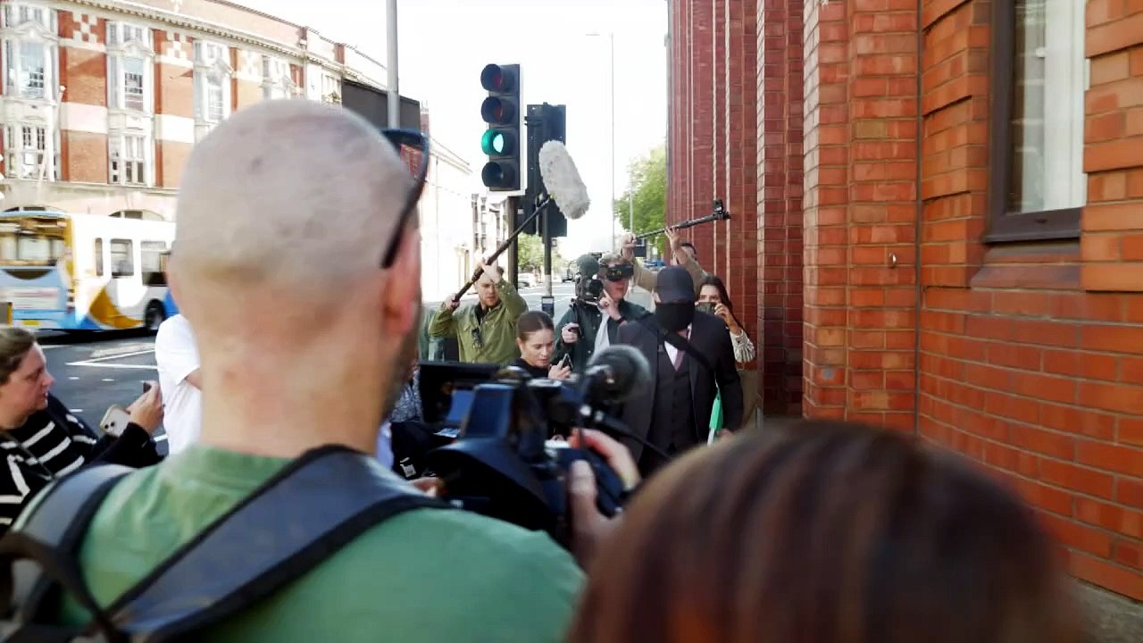 Funeral director arrives at Hull Crown Court