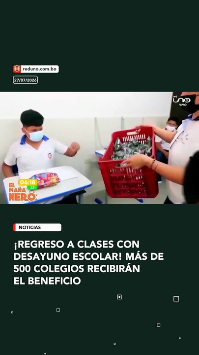 🥣 Con el retorno a clases, la Alcaldía de Santa Cruz pondrá en marcha la entrega del desayuno escolar en más de 500 unidades educativas de los 15 distritos municipales.