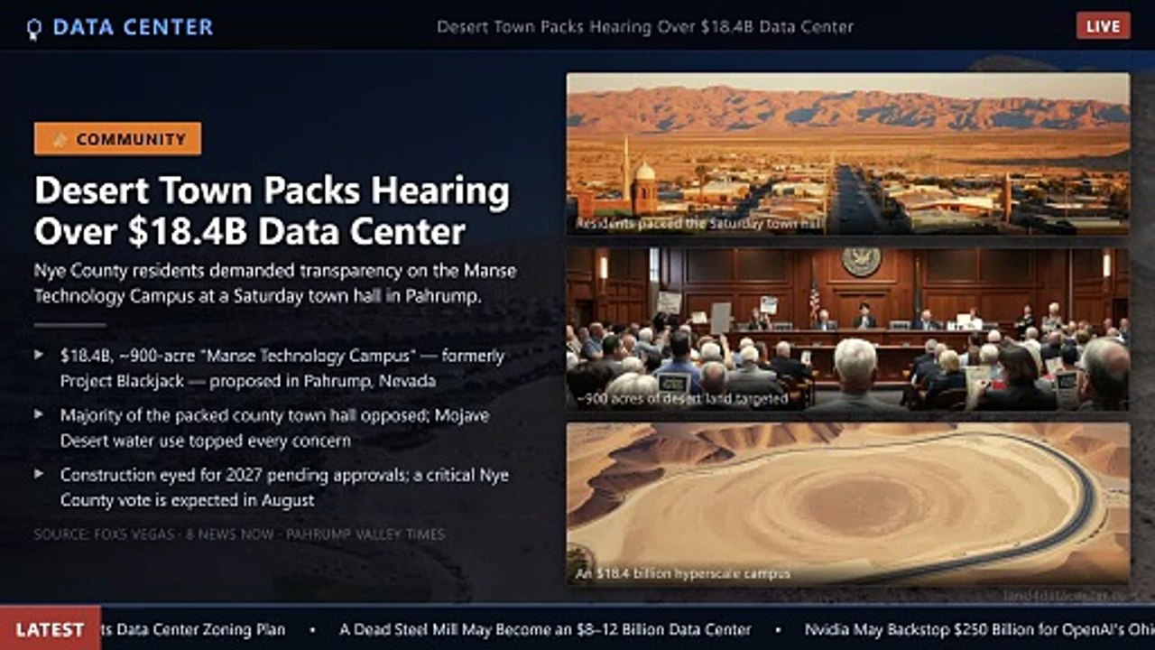 This Nevada Desert Town Is Fighting an $18.4 Billion Data Center