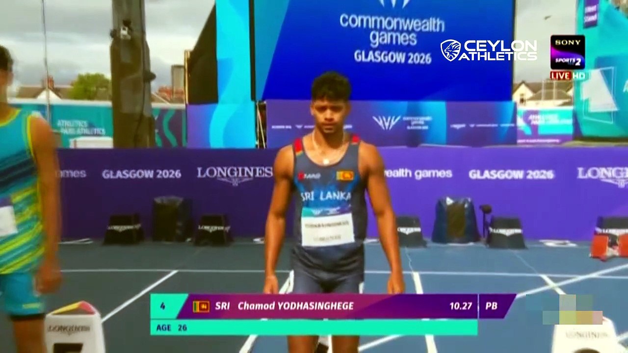 100m Heat 8 - Chamod Yodasinghe 10.45sec - Commonwealth Games 2026
