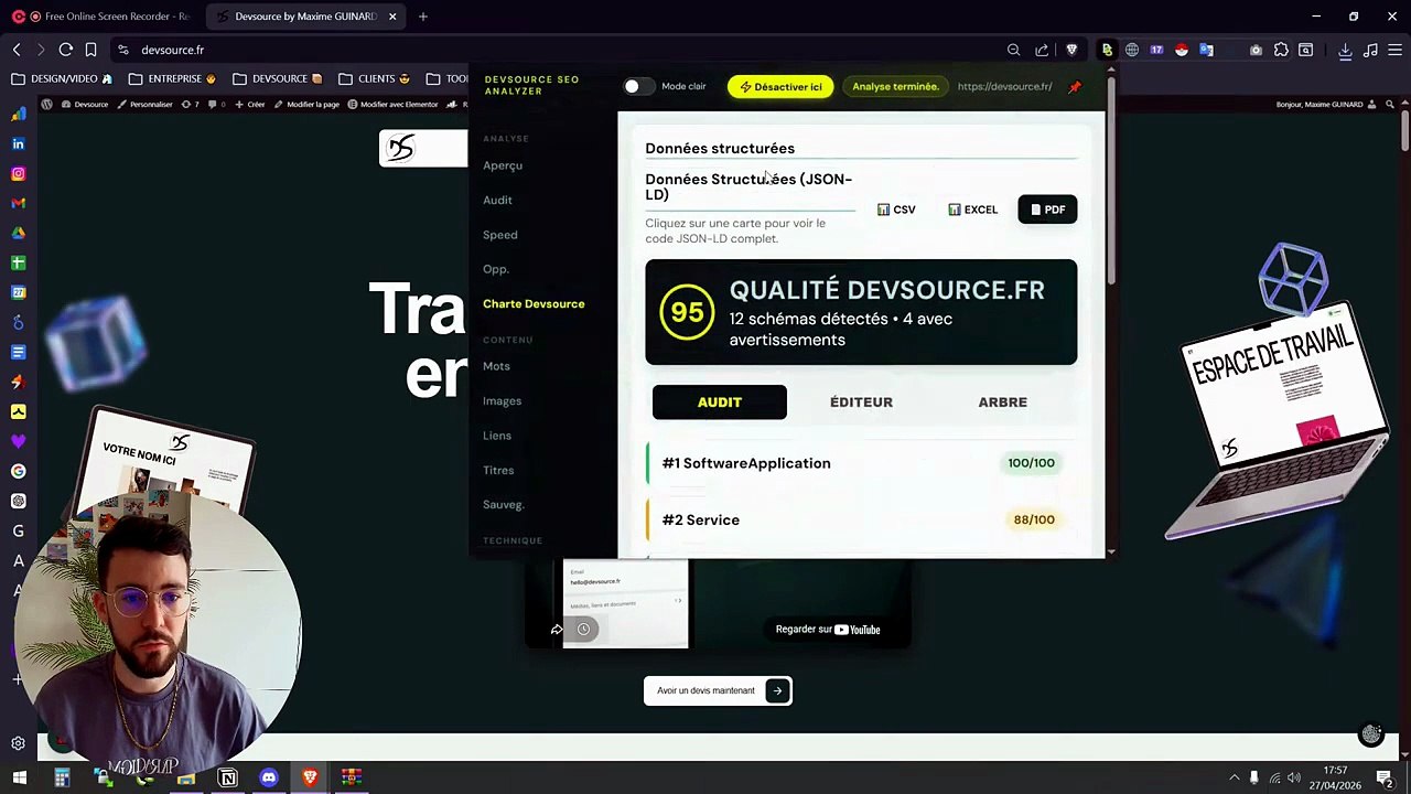 Devsource SEO Analyzer : extension Chrome gratuite d’audit SEO - Devsource