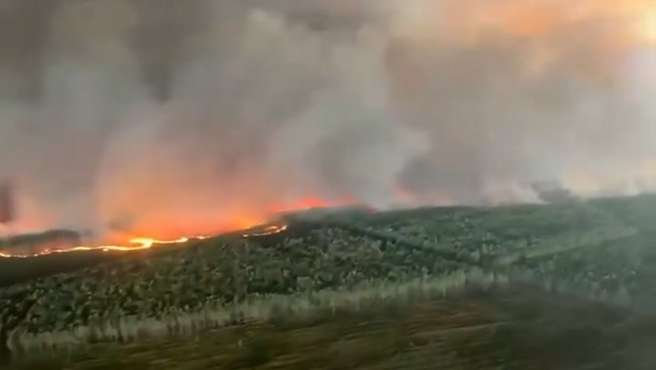 Shocking scale of wildfires near Bordeaux shown in aerial footage