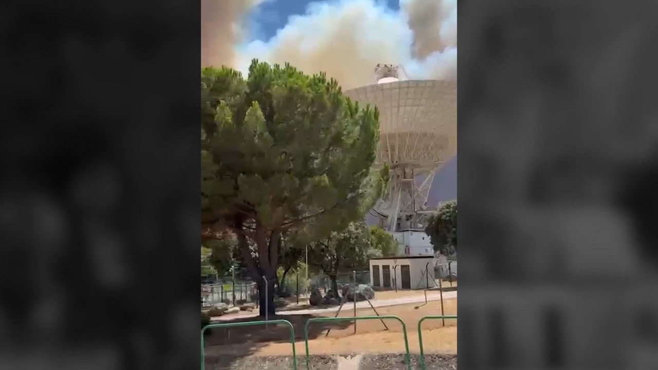 Así fue el incendio cerca de la estación de la NASA en Robledo de Chavela