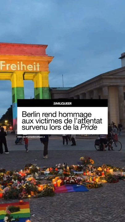 ❤️‍🕯️Berlin rend hommage aux victimes de l’attentat survenu lors de la Pride.