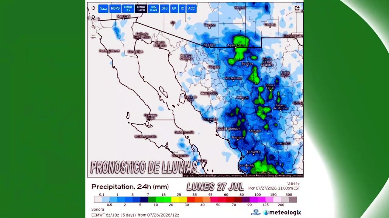 ¿Lloverá o hará más calor? Conoce el pronóstico del clima para Sonora esta semana