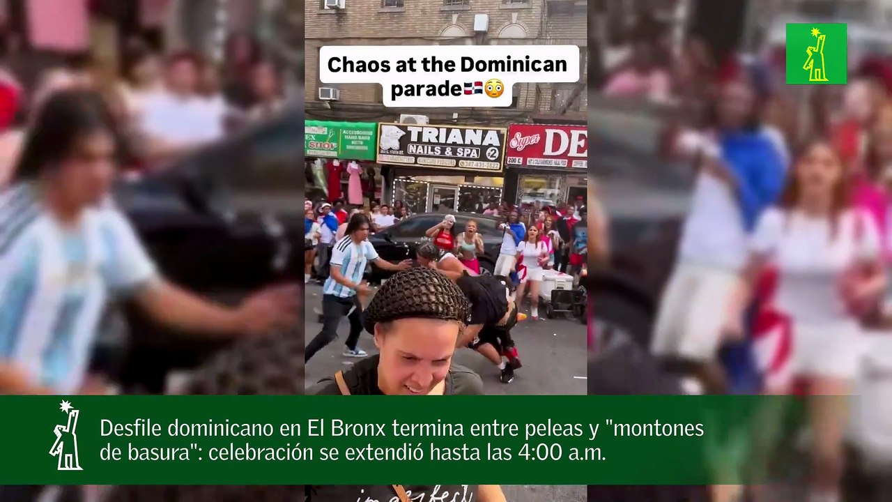 Desfile dominicano en El Bronx termina entre peleas y "montones de basura": celebración se extendió hasta las 4:00 a.m.