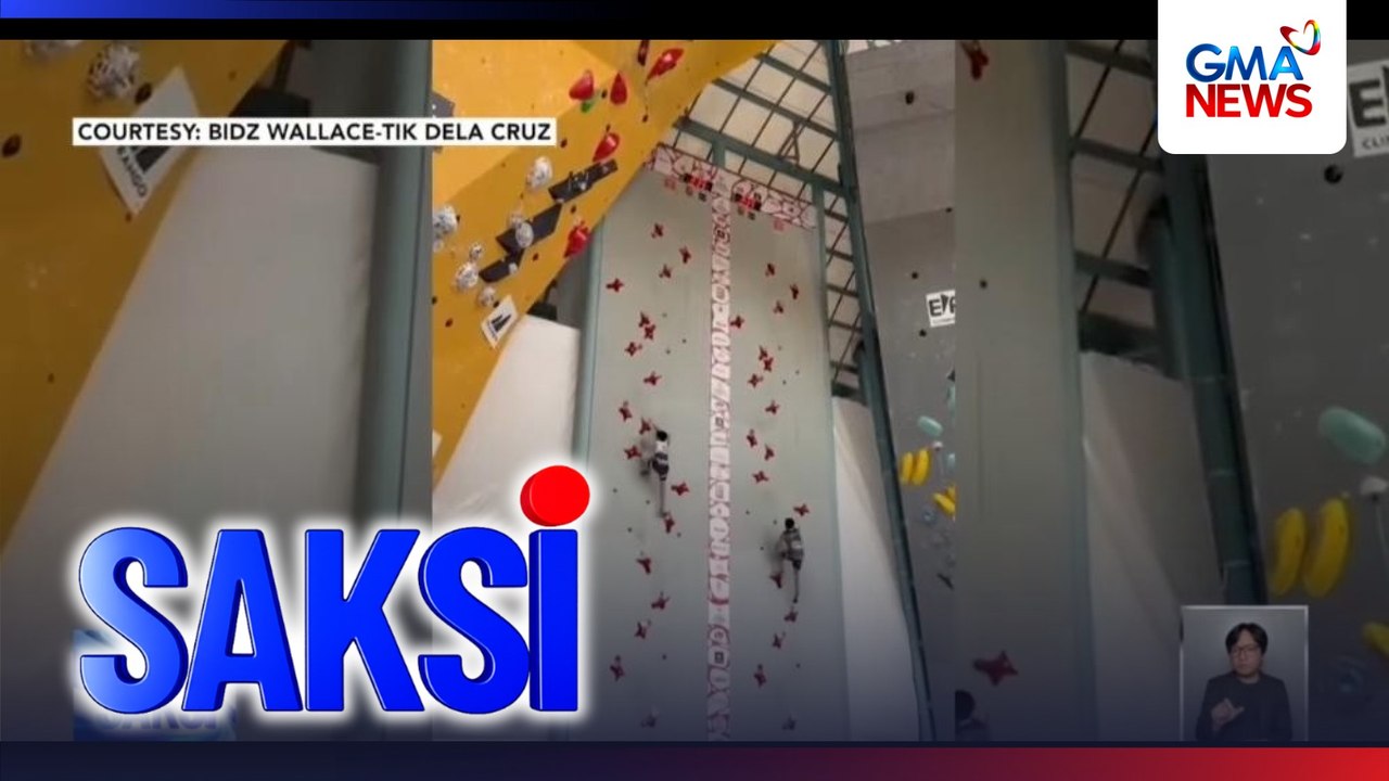 2 atletang may dugong Pinoy, nagtala ng national record sa speed climbing events sa Italy | Saksi