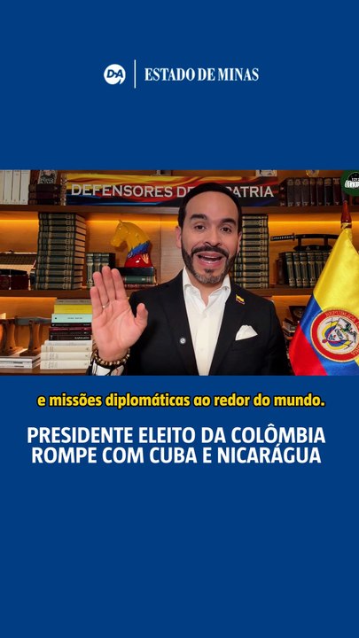 Presidente eleito da Colômbia diz que romperá relações com Cuba e Nicarágua