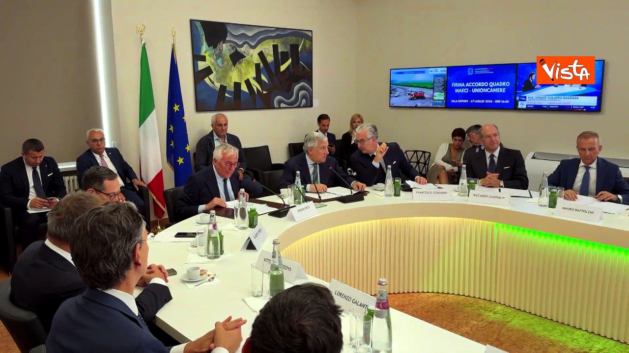Tajani firma l'accordo Maeci-Unioncamere per sostegno a internazionalizzazione delle imprese