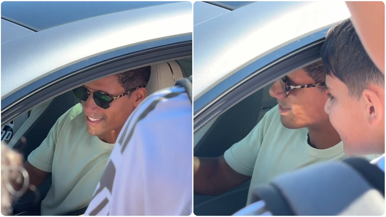 ¡Varane ha vuelto a Madrid! El exfutbolista francés apareció en Valdebebas y firmó autógrafos 