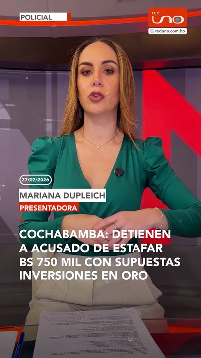 Cochabamba: Detienen a acusado de estafar bs 750 mil con supuestas inversiones en oro