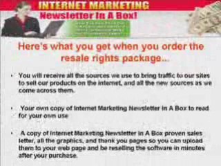 INTERNET MARKETING NEWSLETTER IN A BOX RIGHTS