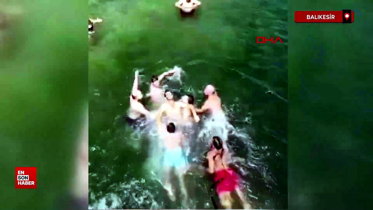 Balıkesir'de boğulma tehlikesi geçiren kişi yeri dronla tespit edilip, kurtarıldı