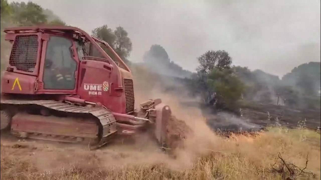 La espectacular actuación de a UME contra los incendios de Cebreros y Robledo de Chavela