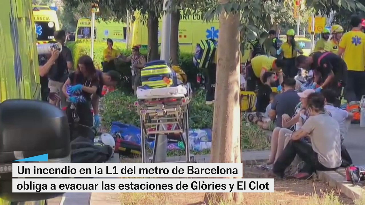 120 personas han tenido que ser atendidas tras un incendio en la L1 del metro de Barcelona