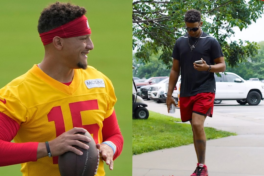 Patrick Mahomes sparks concern with noticeably thinner left leg at Chiefs facility