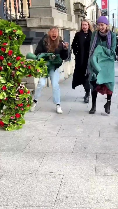 Bush man prank pranking people by dressing up a...