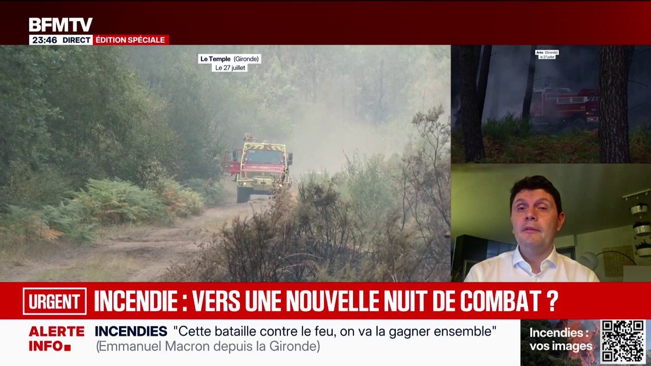 Incendie en Gironde: "On craint le vent qui est imprévisible", explique Sébastien Saint-Pasteur, député (PS)