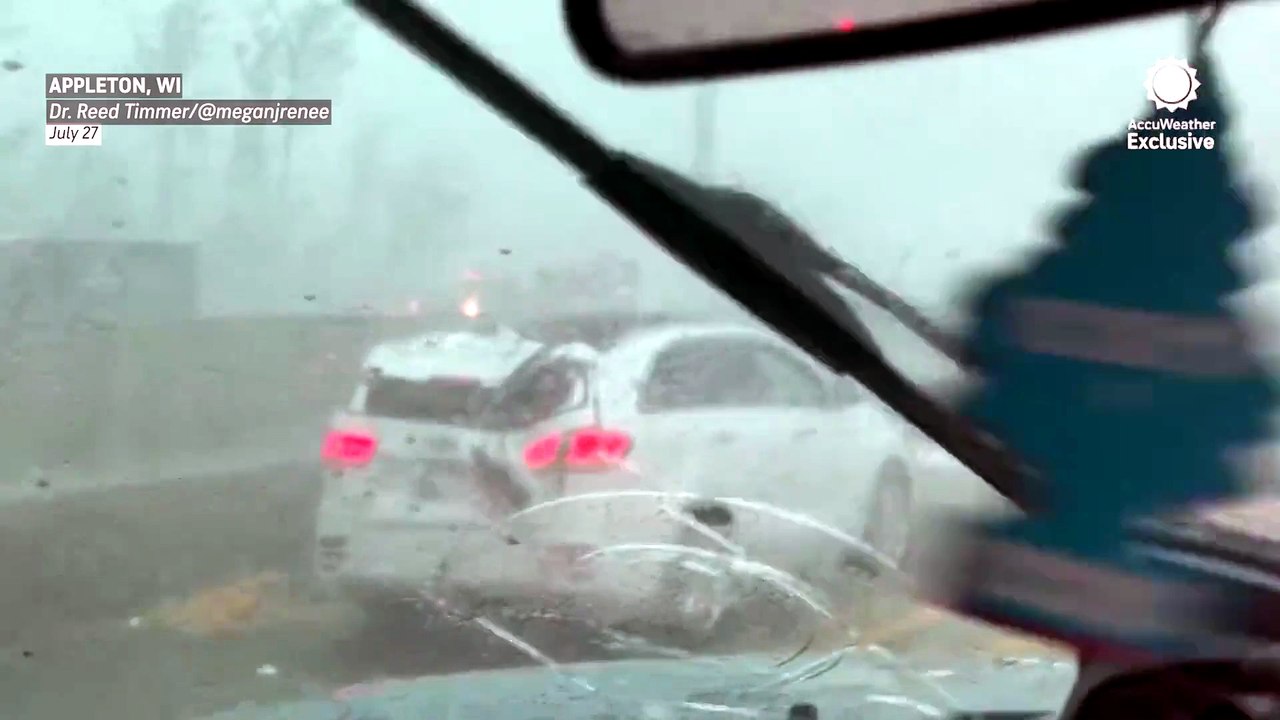 Damage and debris litters Wisconsin highway after destructive tornado