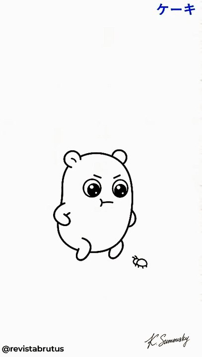 Keki ケーキ scared the tiny bug with one little hop 🐛 #Shorts