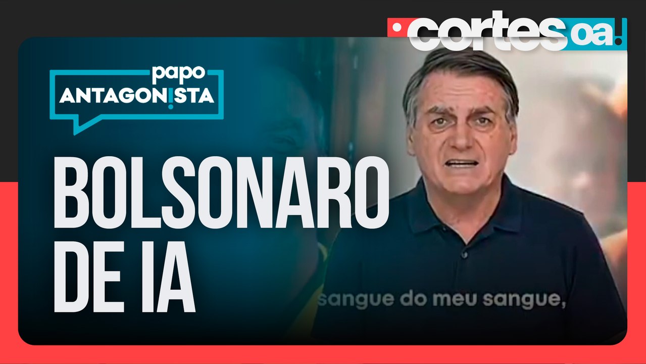 PL lança candidatura de Flávio Bolsonaro com Jair de IA e Michelle de papelão