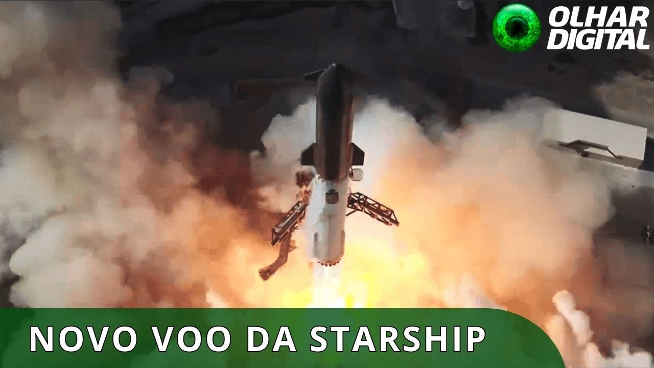 Starship: megafoguete realiza voo histórico, mas ainda não perfeito