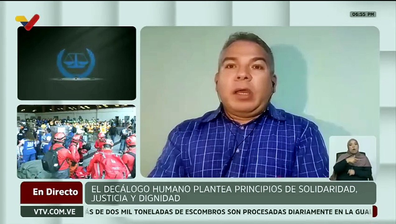 Politólogo Calderón: Decálogo humano guía los principios de reconstrucción de la unidad nacional