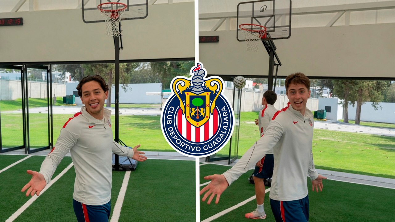 Jugadores de Chivas dejan el futbol por un momento y demuestran su talento en el basket