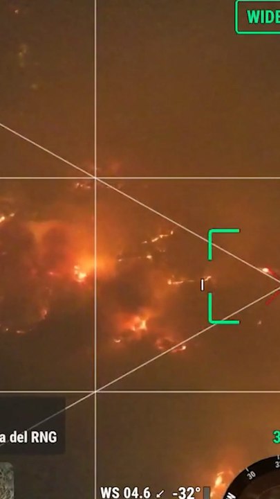 Nighttime Aerial Footage Shows Devastating Spain Wildfire